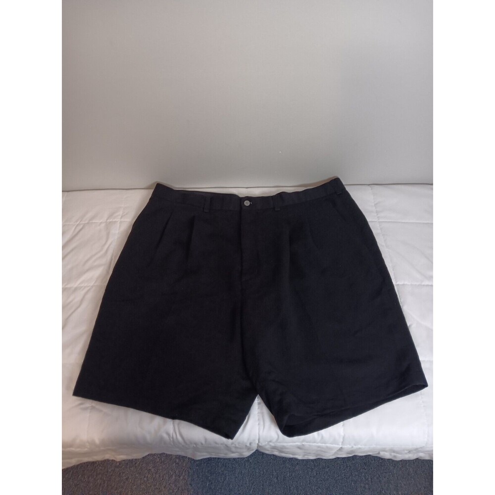 Ping Golf Shorts Mens 40 Black Rayon Polyester Pleated Front